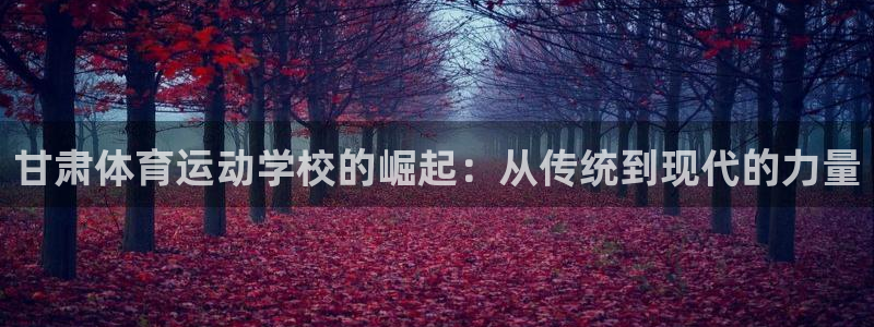 MK体育官方正版app集团官网首页网址:甘肃体育运动学校的崛